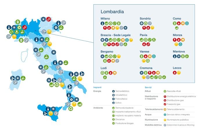 Mappa dell'Italia dei nostri impianti: Scopri il dettaglio nel testo sottostante Mappa dell'Italia dei nostri impianti: Scopri il dettaglio nel testo sottostante